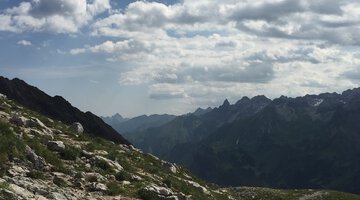 Blick von Südwesten auf die Oberstdorfer Berge