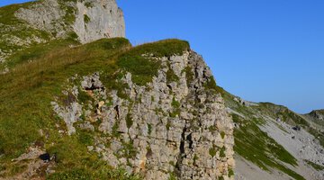 Weg auf dem Plateau zum Gipfel