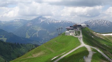 Am Einstieg des Walser Klettersteig