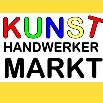 © Jogi Hoevel Solid color background with colorful text. The words "ART CRAFTS MARKET" highlight a crafts event. | © Jogi Hoevel