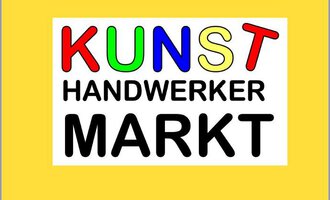 Solid color background with colorful text. The words "ART CRAFTS MARKET" highlight a crafts event. | © Jogi Hoevel