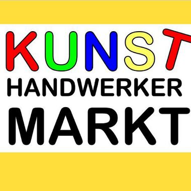 Solid color background with colorful text. The words "ART CRAFTS MARKET" highlight a crafts event. | © Jogi Hoevel