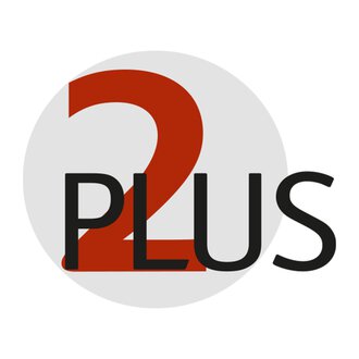 © 2-Plus Versicherungsagentur Logo Ein einfaches und modernes Logo mit der Zahl "2" in Rot und dem Wort "PLUS" in schwarzer Schrift. Der Hintergrund ist rund und grau. | © 2-Plus Versicherungsagentur Logo