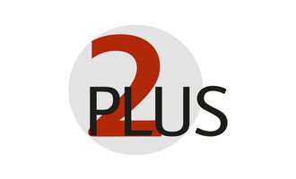© 2-Plus Versicherungsagentur Logo Ein einfaches und modernes Logo mit der Zahl "2" in Rot und dem Wort "PLUS" in schwarzer Schrift. Der Hintergrund ist rund und grau. | © 2-Plus Versicherungsagentur Logo