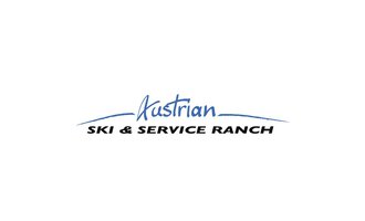 The logo of the Austrian Ski & Service Ranch. It features the name in blue and black lettering, surrounded by simple design elements. | © Austrian Ski-& Service Ranch Logo
