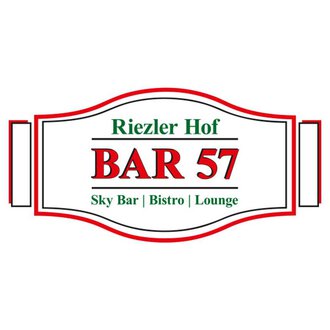 © Bar57 Logo Ein Schild mit dem Namen "BAR 57" im Riezler Hof. Es wird als Sky Bar, Bistro und Lounge beschrieben. | © Bar57 Logo