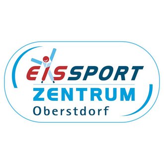 © Eissportzentrum Oberstdorf Logo A logo of the Ice Sports Center Oberstdorf. It displays the inscription "Ice Sports Center" in blue and red with a graphic element. | © Eissportzentrum Oberstdorf Logo