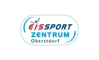 © Eissportzentrum Oberstdorf Logo A logo of the Ice Sports Center Oberstdorf. It displays the inscription "Ice Sports Center" in blue and red with a graphic element. | © Eissportzentrum Oberstdorf Logo