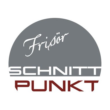 Ein minimalistisches Logo für einen Friseursalon namens "Schnitt Punkt". Es zeigt den Schriftzug in einer eleganten und modernen Schriftart. | © Frisör Schnittpunkt | Ingrid Frick Logo