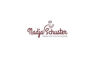 © Praxis für therapeutische Unterstützung Logo A simple logo with the name "Nadja Schuster" and the additional text "Practice for Psychotherapy". The font is elegant and in a red color on a light background. | © Praxis für therapeutische Unterstützung Logo