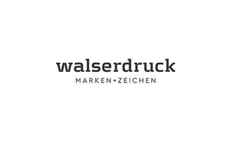 The image shows the logo of Walserdruck. It represents brands and signs in clear and modern font.